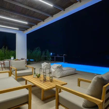 Nobus - Luxury With Private Pool, Sea View & Sunset Villa Marathopoli