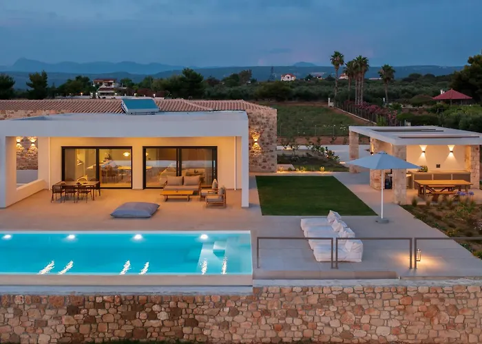 Nobus - Luxury With Private Pool, Sea View & Sunset * Marathópoli